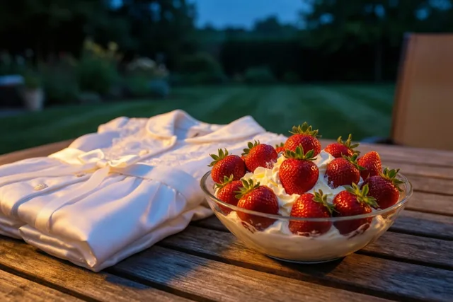 Aardbeien na een bijzondere doopdag