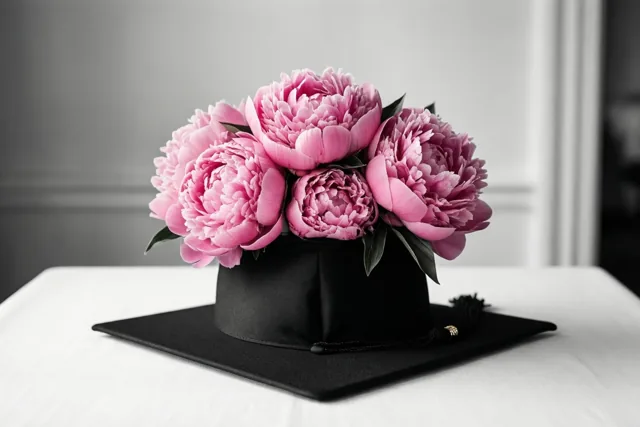 Roze pioenen voor jouw prestatie