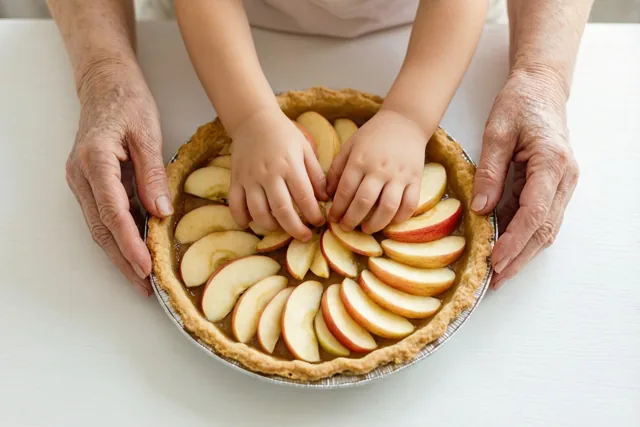 Liefde tussen de appelschijfjes