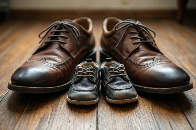 In papa's grote schoenen