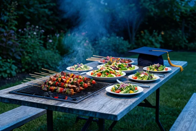 Geslaagd, de barbecue mag aan