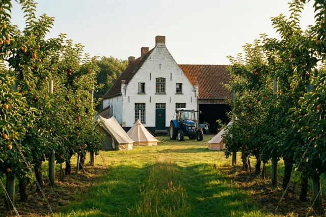 Kampeerzomer tussen de fruitbomen