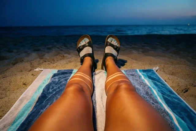 Vakantiestrepen tot aan de tenen
