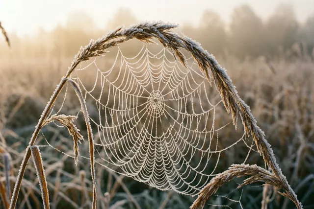 De winter weeft in goud