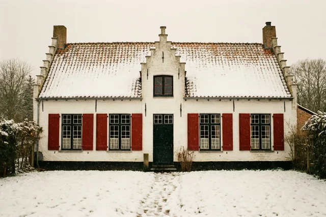 De hoeve onder de sneeuw