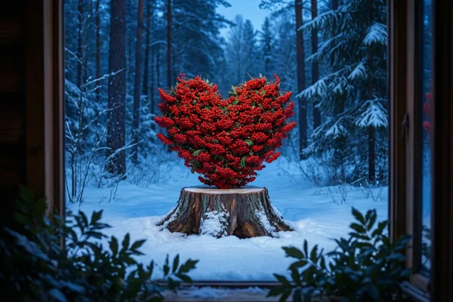 Liefde achter het winterraam