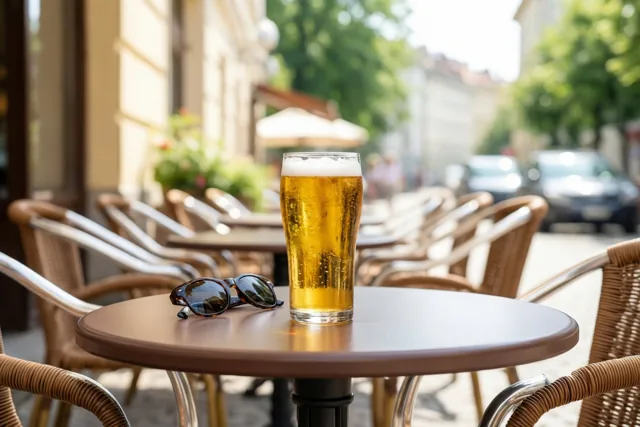 Een frisse pint op vakantie