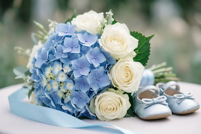 Een blauw boeket voor jou