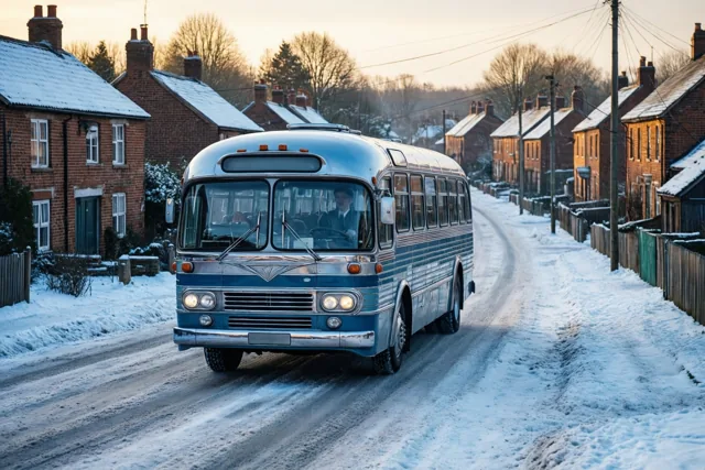 De avondbus naar vroegere winters