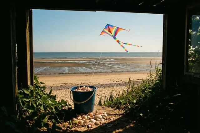 Een venster op strandgeluk