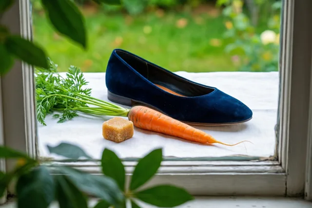 Een blauw schoentje wacht