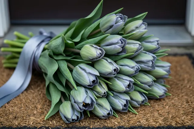 Een zacht bedankje met tulpen