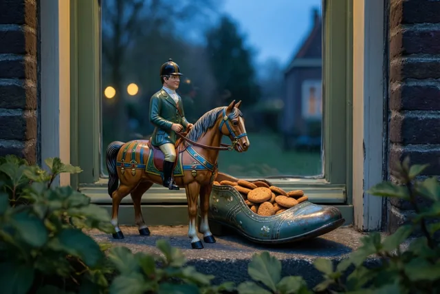 De Sint verrast een ruitertje