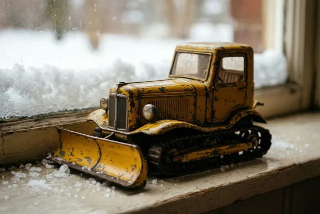 Winters dromen met blikken speelgoed