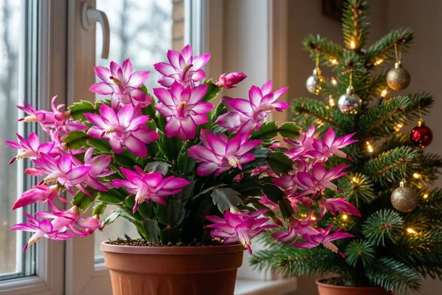Een vensterbank vol kerst