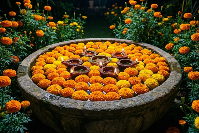 Een stille bloemengroet voor Diwali
