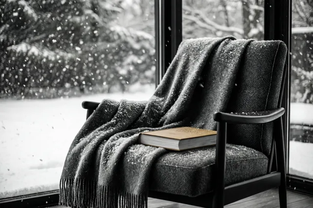 Een stil winters leeshoekje