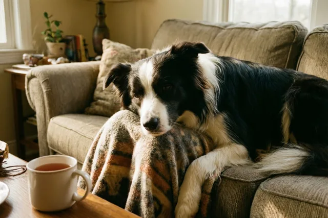 Collietroost voor een zieke dag