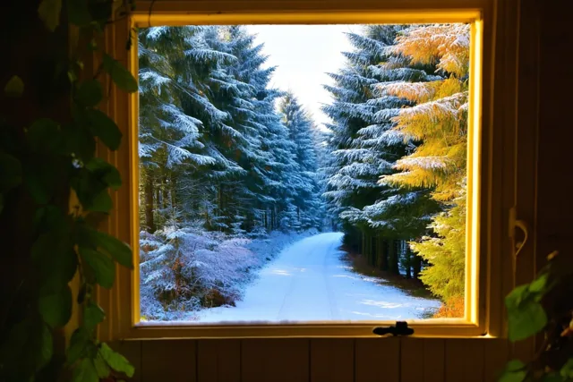 Uitzicht op winterrust