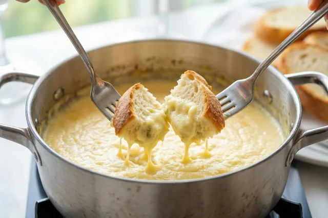 Samen aan de kaasfondue