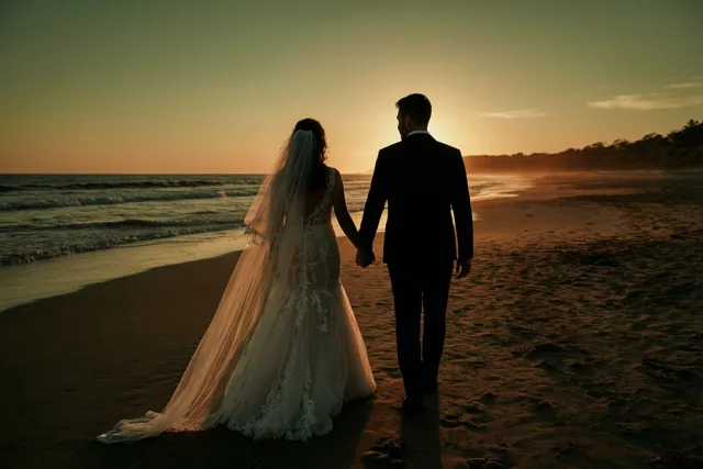 Hand in hand getrouwd