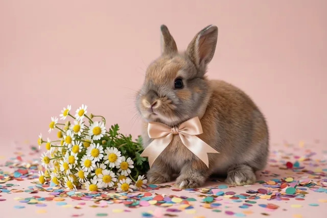 Roze feest met een konijntje