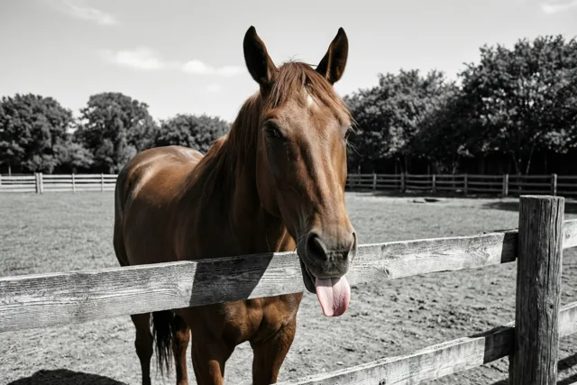Paard heeft een speelse bui