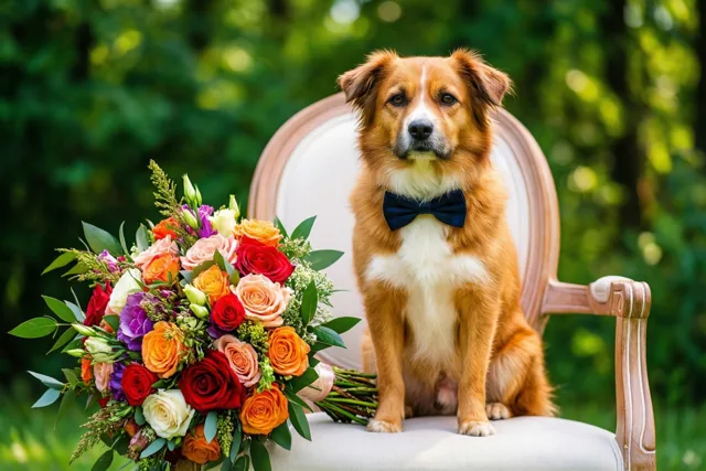 Een hond als bruiloftsgast
