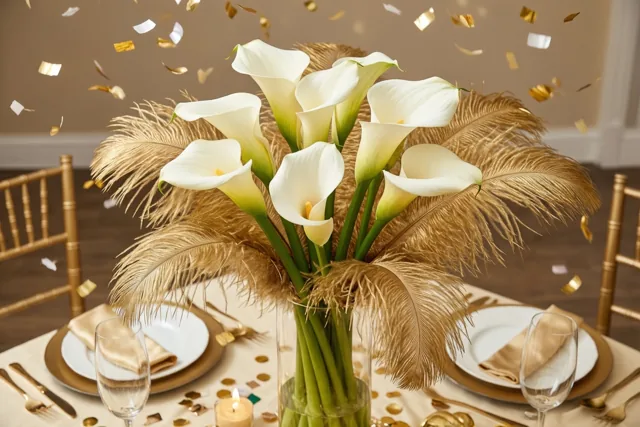 Gouden wensen tussen de bloemen