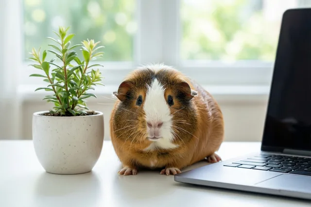 Cavia verwelkomt je op het werk