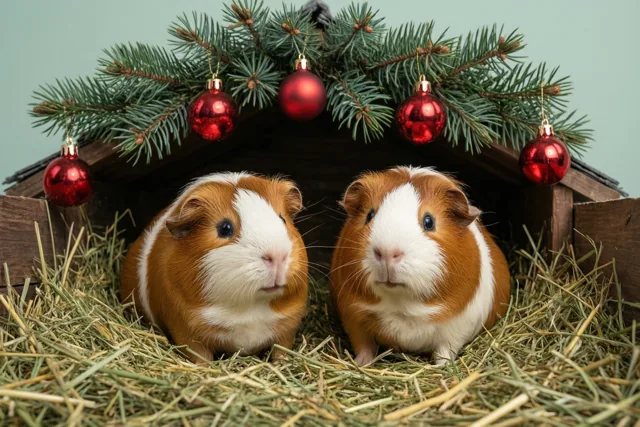Kerst bij de cavia's