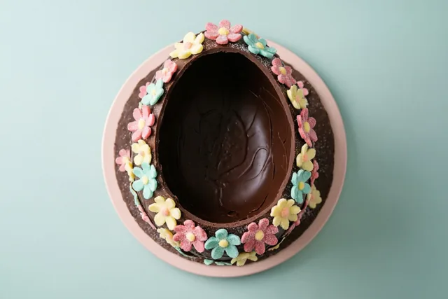 Een paasgroet groot in chocolade
