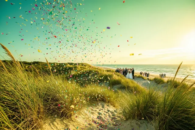 Liefde vieren tussen de duinen