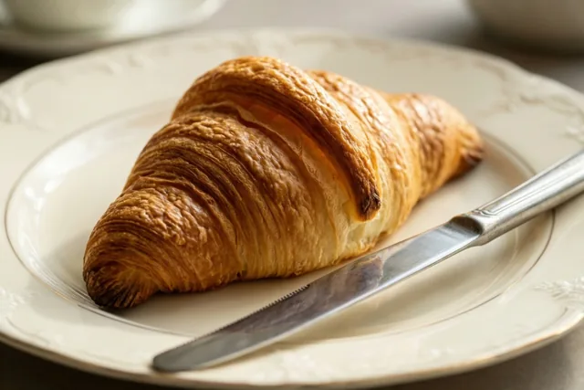 Rustig beginnen met een croissant