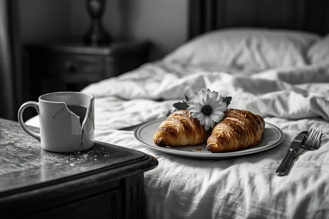 Croissants na een lastige avond
