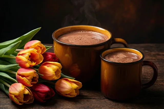Een warme chocoladeknuffel voor mama
