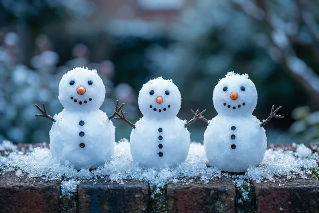 Drie kleine wintervrienden