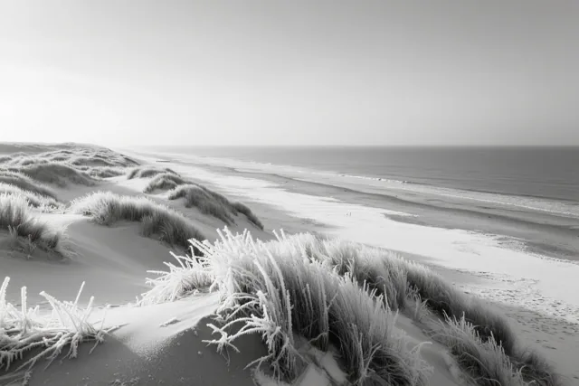 De kust in zachte grijzen