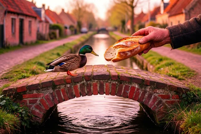 Opa, nog even eendjes kijken