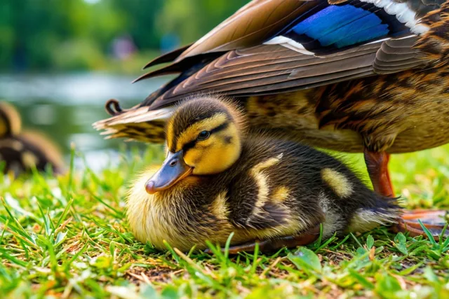 Onder mama's warme vleugel