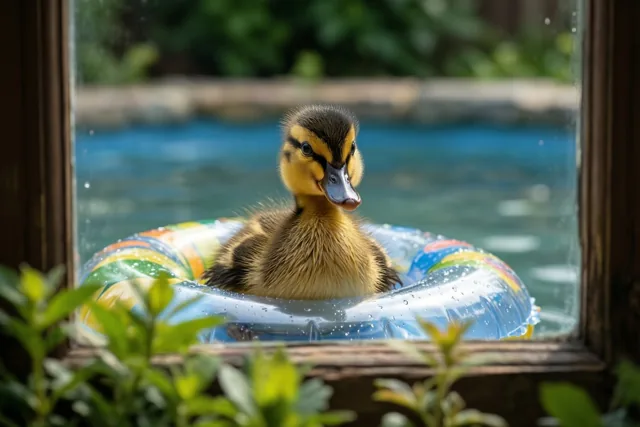 Eendje viert een spetterende zomer