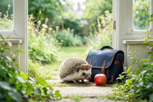 Een egel bedankt de juf