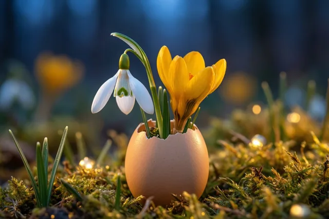 Lente in een notendop