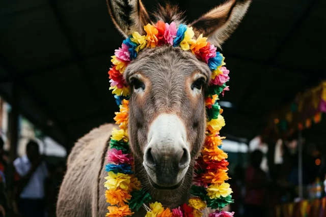 Feestgroeten van de ezel