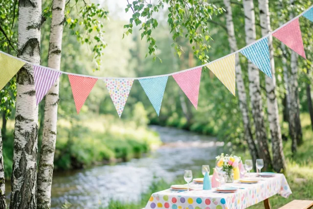 Verjaardagsfeest aan de beek