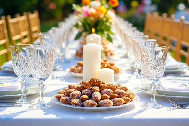 Een zonnige tafel voor het doopfeest
