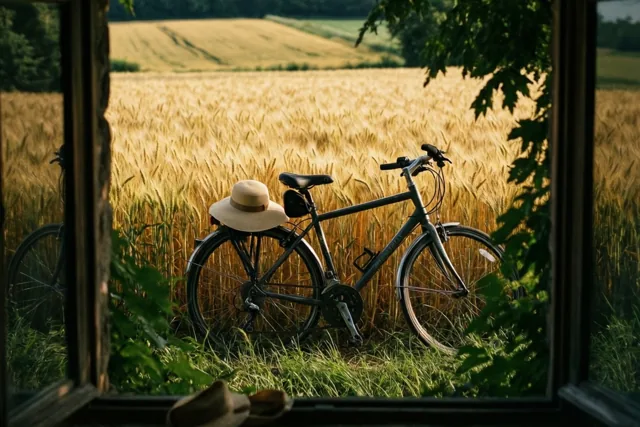 Fietsvakantie tussen het gouden graan