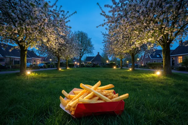 Lentebloesems en avondfrietjes