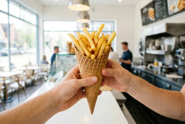 Een frietje op onze vriendschap