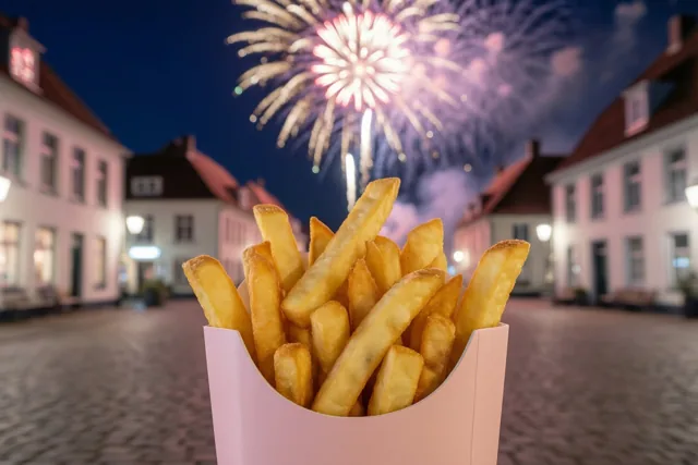 Een pak friet op het nieuwjaar